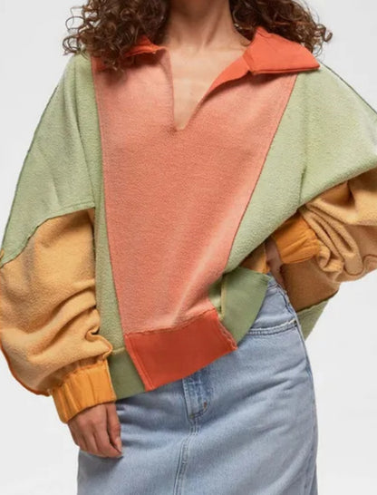 Two-Tone Color Block Hoodie