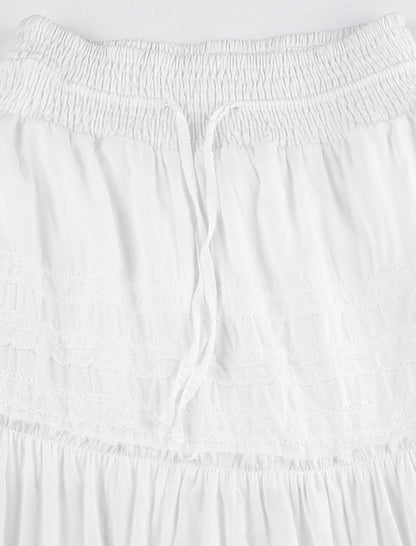 High-Waist Layered Maxi Skirt