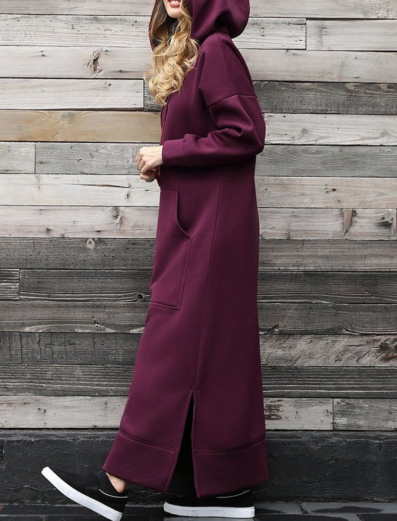 Casual Hoodie Long Dress