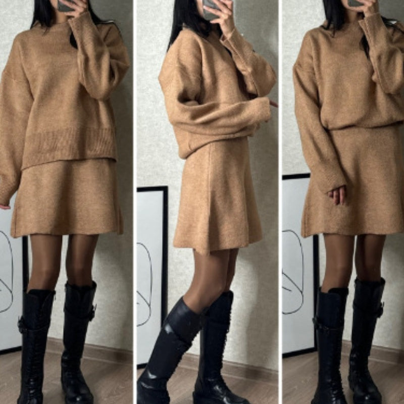 Two-Piece Sweater and Skirt Set