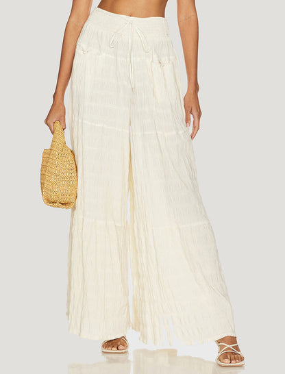 Drawstring Wide-Leg Pants