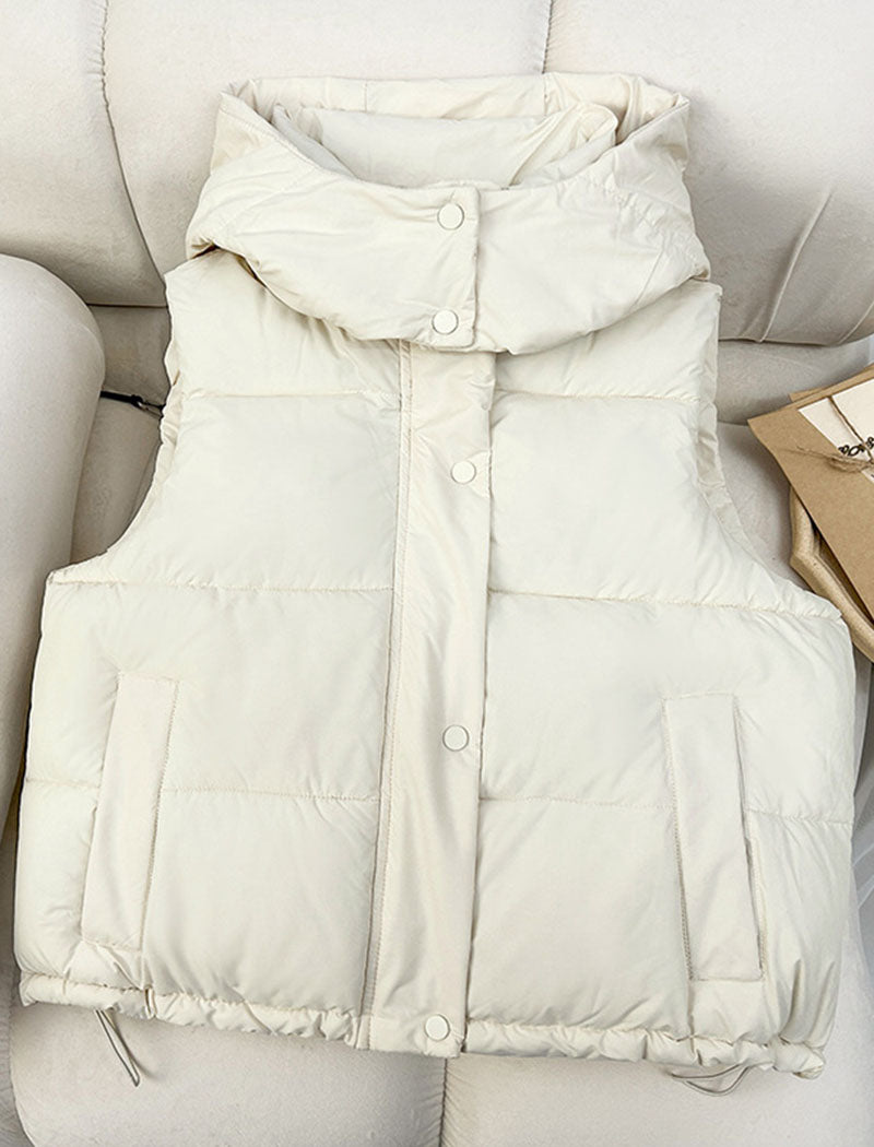 Hooded Quilted Puffer Vest