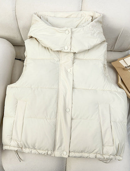 Hooded Quilted Puffer Vest