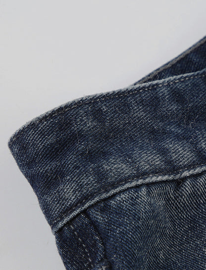 Patchwork Faux Fur Denim Shorts