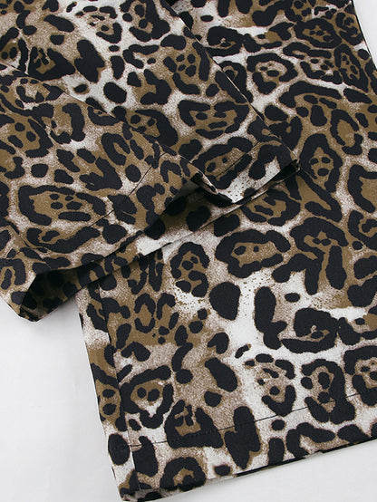 Leopard Print Top and Pants Set