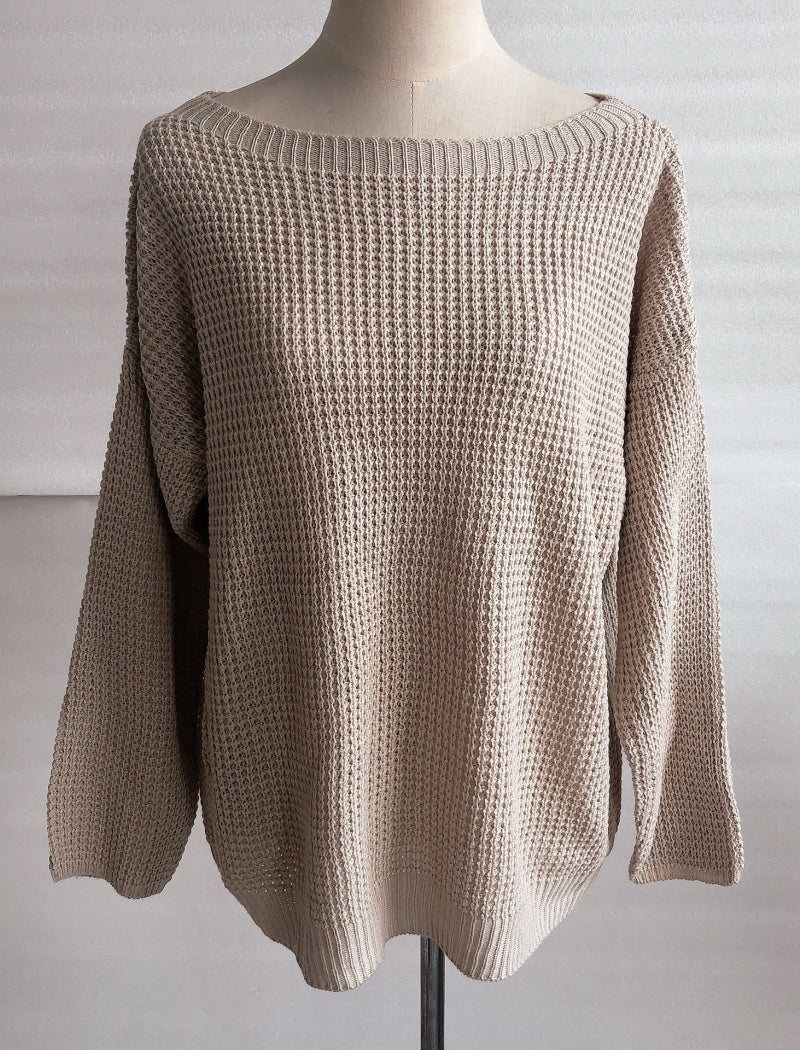 Off-Shoulder Knit Sweater