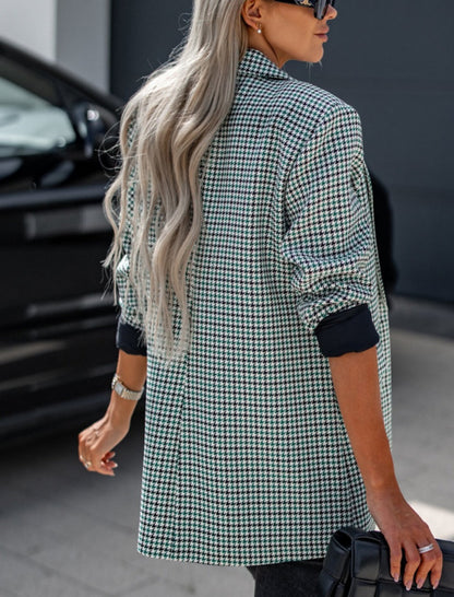 Plaid Casual Blazer
