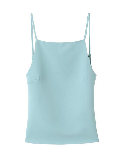 Square Neck Backless Cami Top