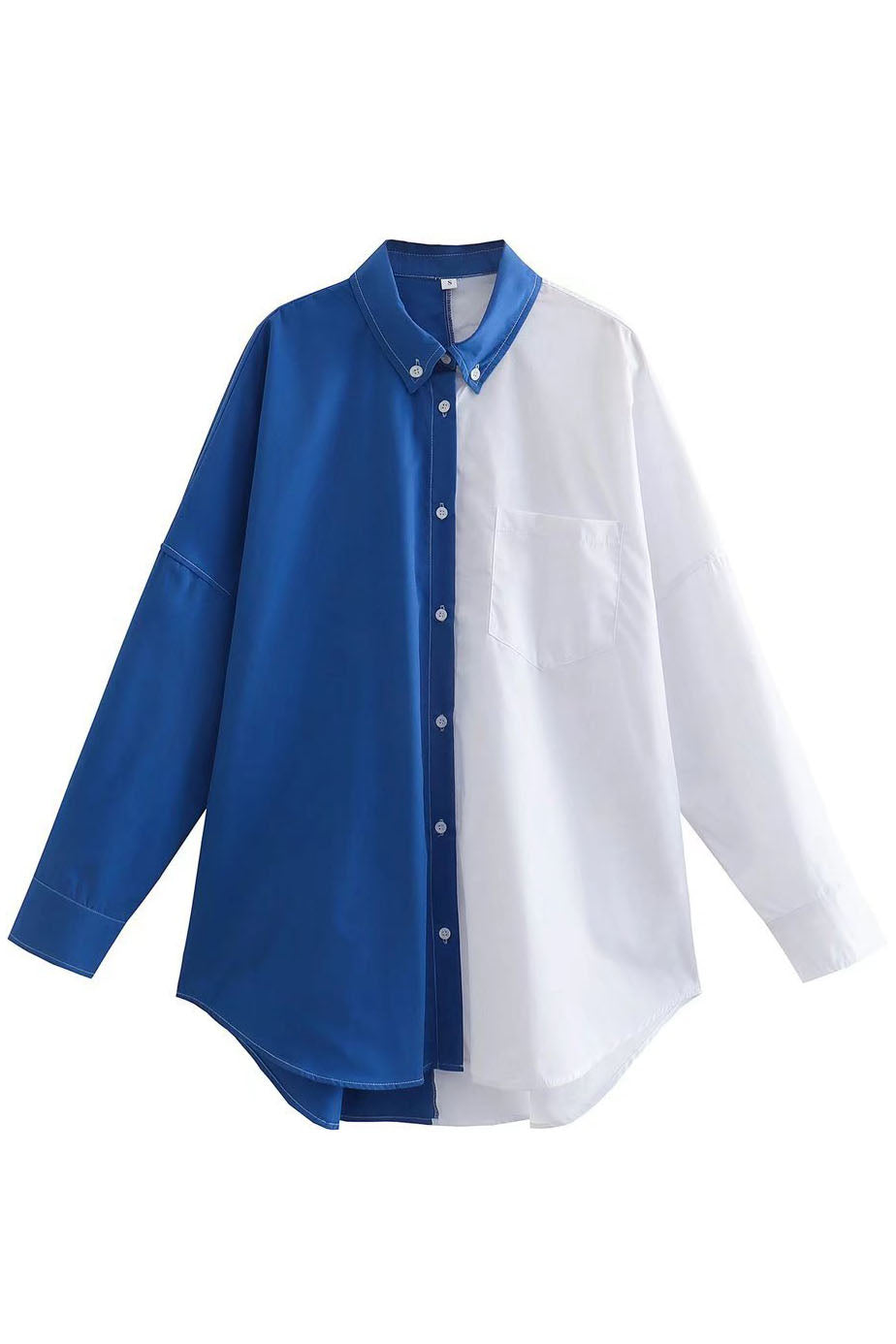 Colorblock Button-Front Shirt