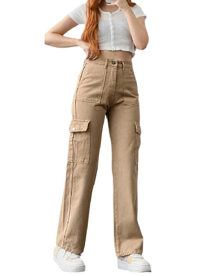 High-Waist Cargo Pants