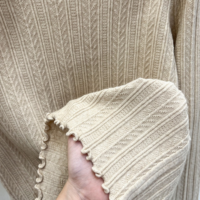 Ribbed High-Neck Sweater