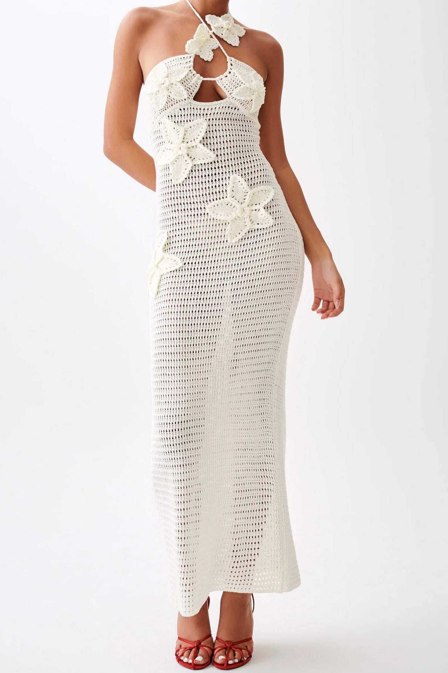 Crochet Halter Maxi Dress