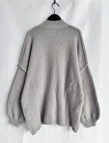 Button-Up Oversized Knit Cardigan
