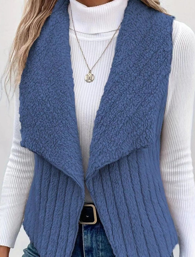 Sleeveless Open-Front Vest