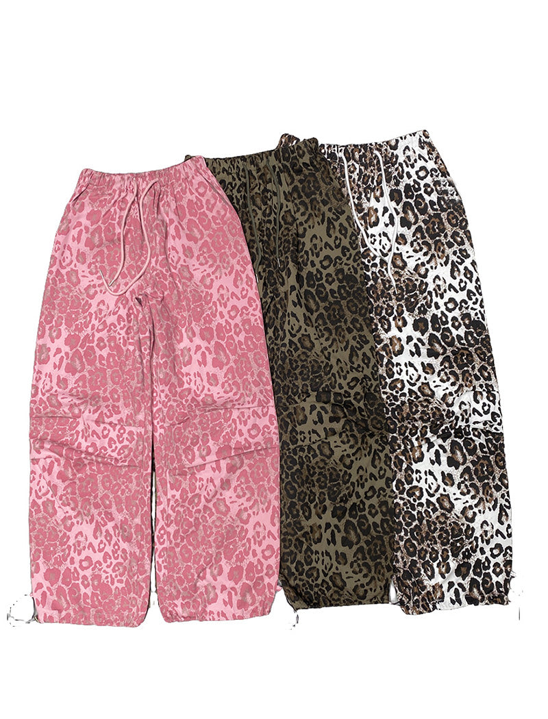 Relaxed Fit Leopard Print Pants