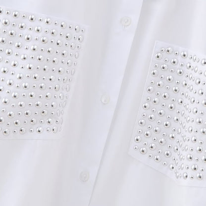 Studded Pocket Button-Up Shirt