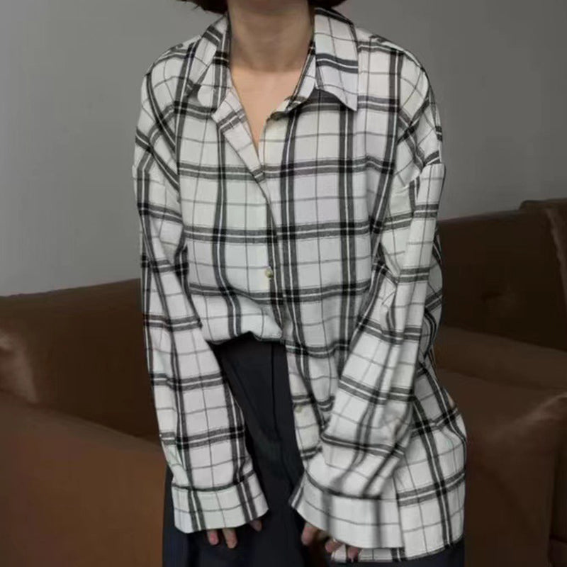 Plaid Button-Up Shirt