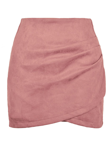 Draped Wrap Mini Skirt