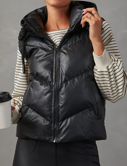 Zip Closure Puffer Vest