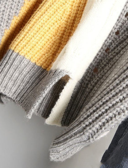 Patchwork Distressed Sweater