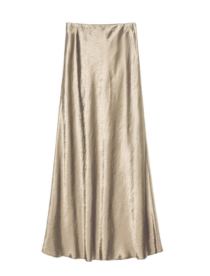 High-Rise Satin Maxi Skirt