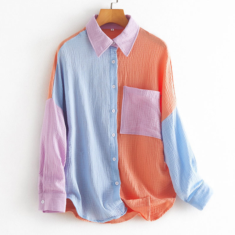 Colorblock Long-Sleeve Shirt