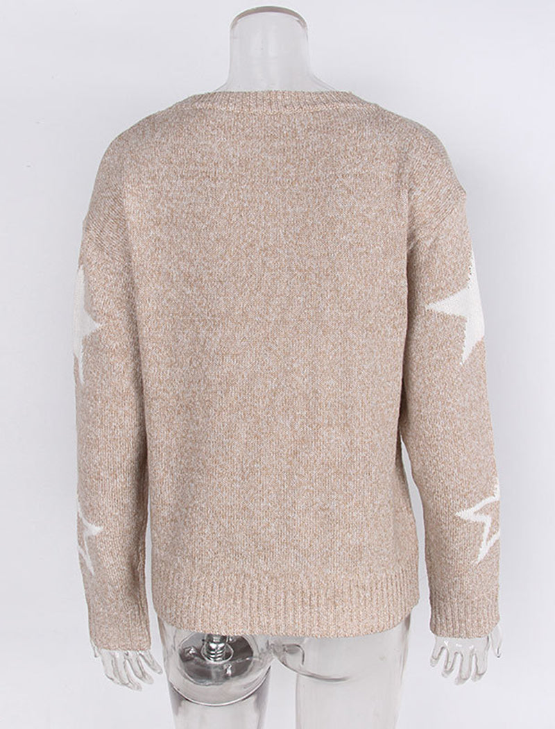 Star Embellished Knit Sweater