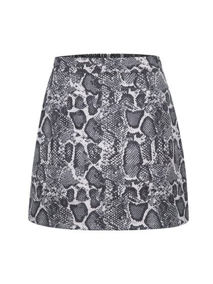 Animal Print A-Line Mini Skirt