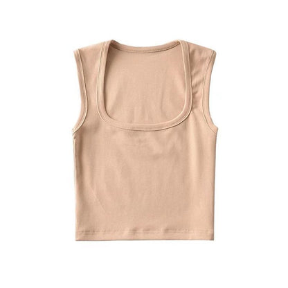 Square Neck Cropped Tank Top