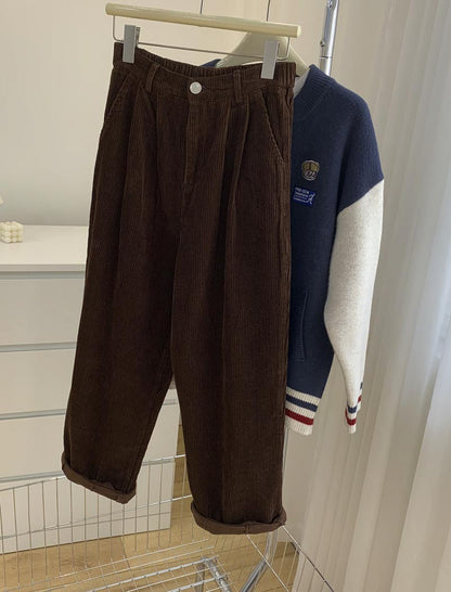 Wide-Leg Corduroy Trousers