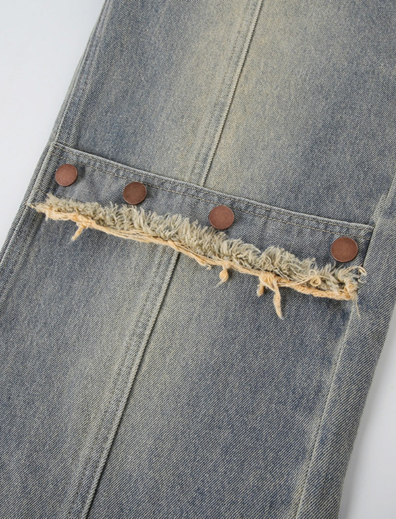 Wide-Leg Vintage Denim Jeans