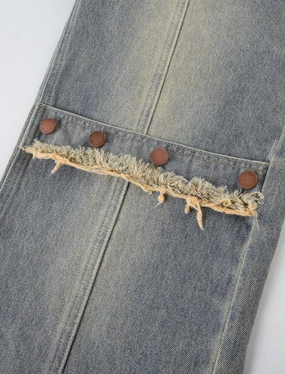 Wide-Leg Vintage Denim Jeans