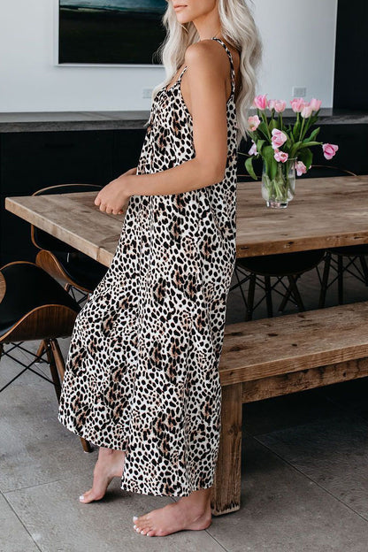 Leopard Print Cami Jumpsuit