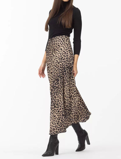 Leopard Print Maxi Skirt