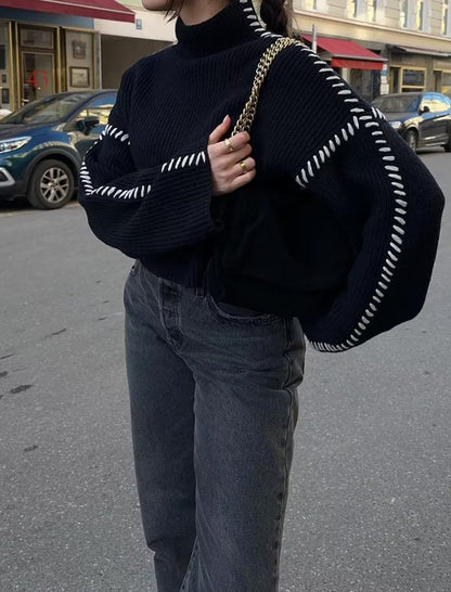 Oversized Mock Neck Sweater