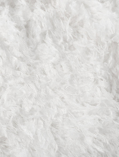 Solid Color Faux Fur Shorts
