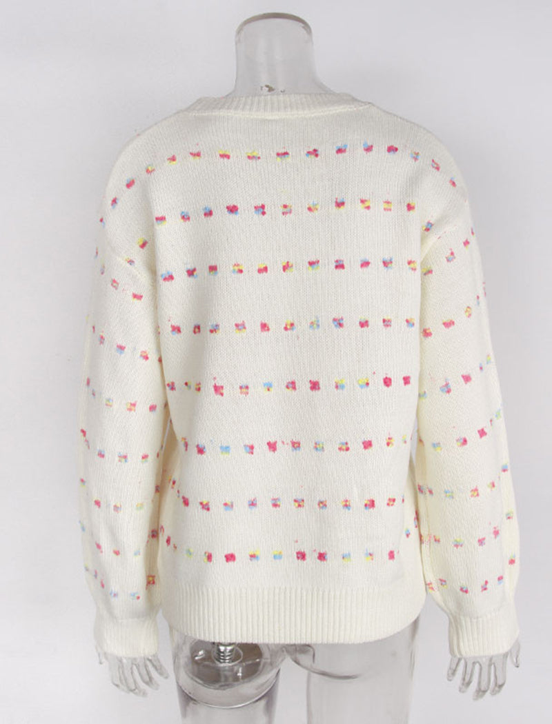 Colorful Dot Knit Sweater