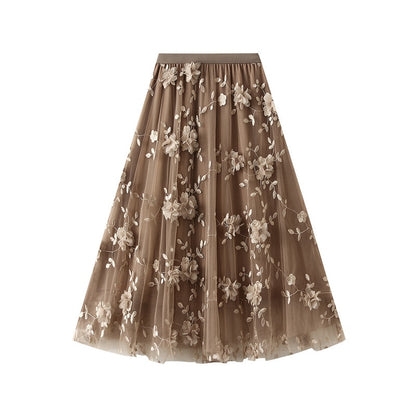 Mesh Sequin Skirt