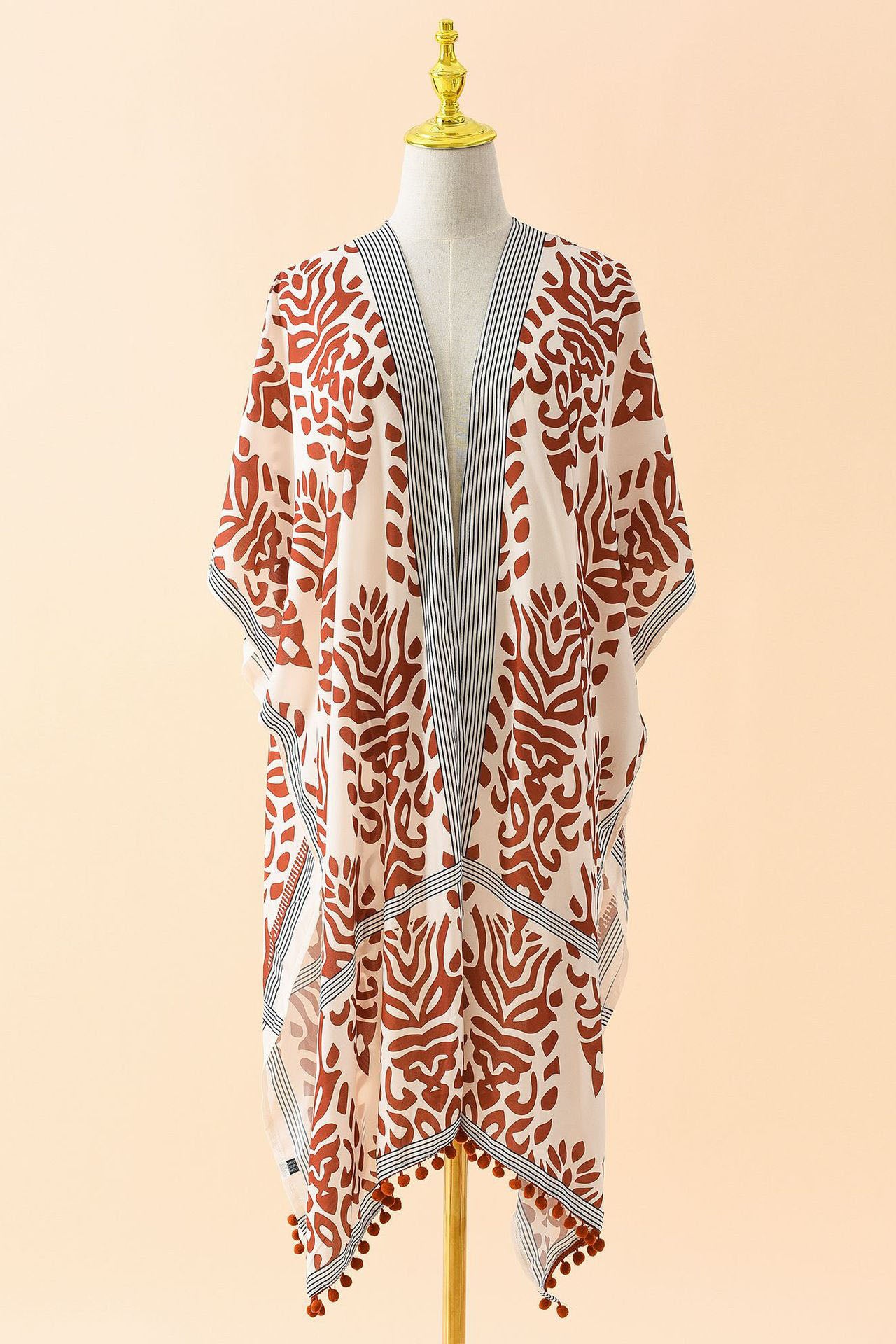 Printed Kimono Cover-Up