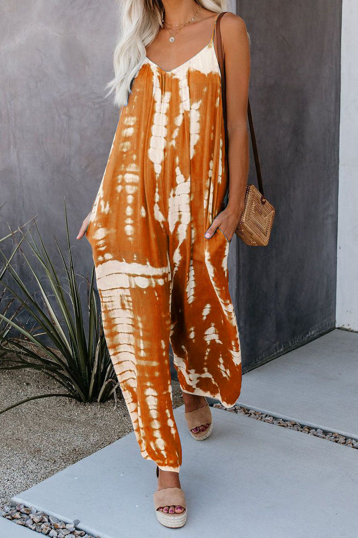 Tie-Dye Wide-Leg Jumpsuit