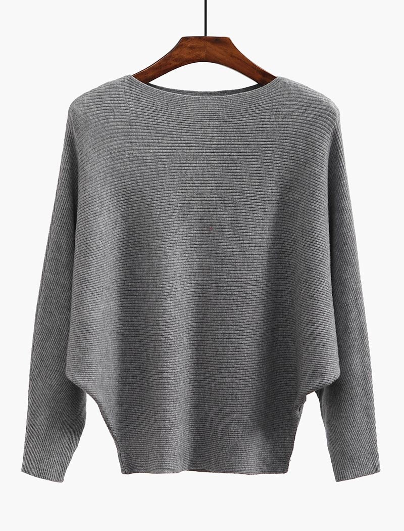 Relaxed Fit Ribbed Knit Sweater