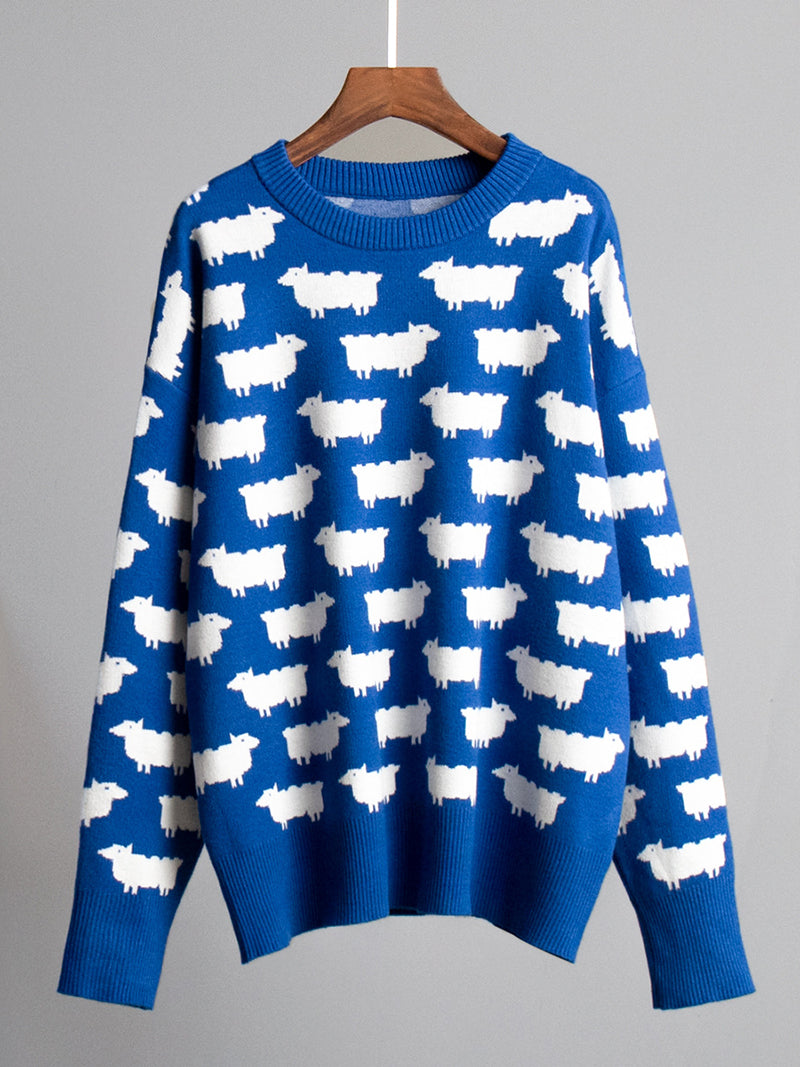 Animal Graphic Oversized Sweater