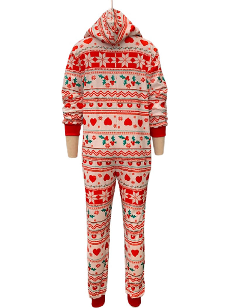Festive Printed Hooded Jumpsuits