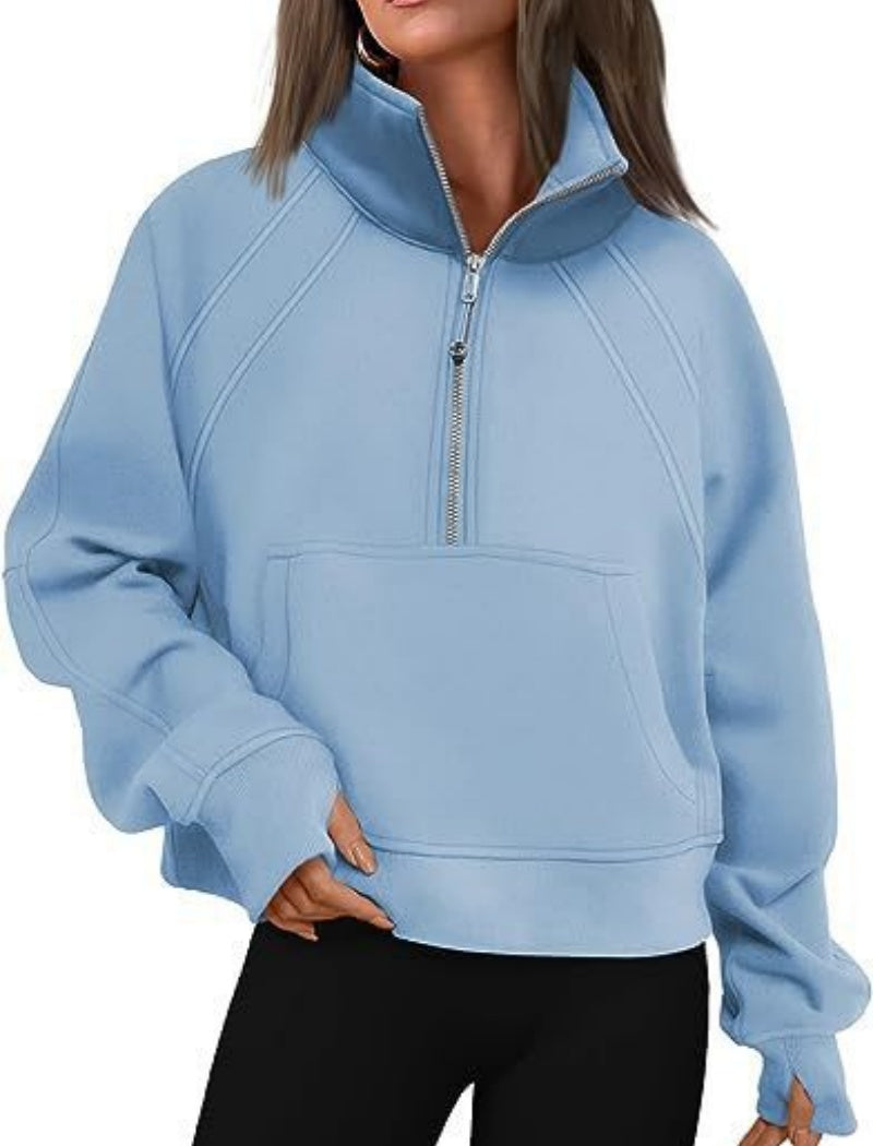 Quarter-Zip Pullover with Front Pocket
