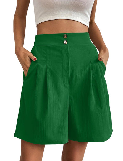 High-Rise Buttoned Shorts