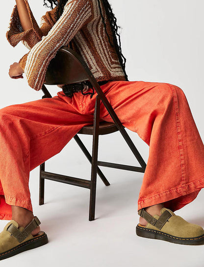 High-Waist Wide-Leg Casual Pants