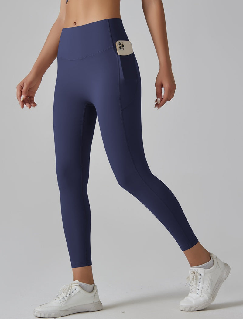 High-Waist Pocketed Workout Leggings