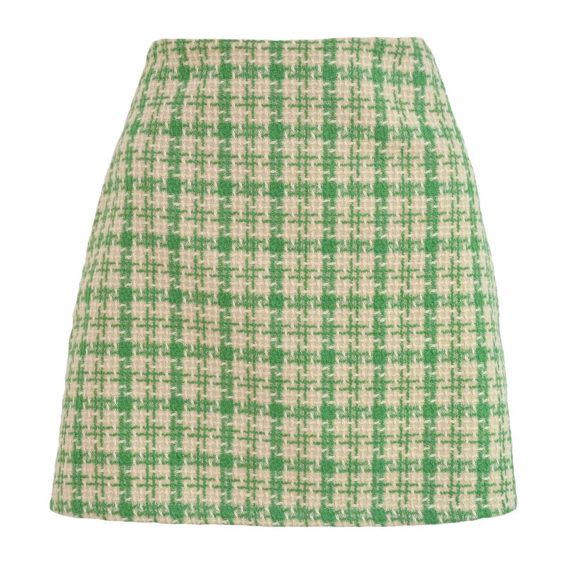 Tweed Mini Skirt with Structured Fit