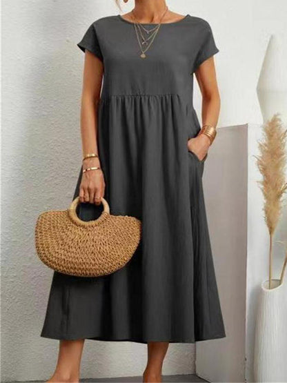 Cap-Sleeve Maxi Dress