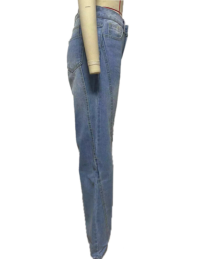 High-Rise Wide-Leg Denim Jeans